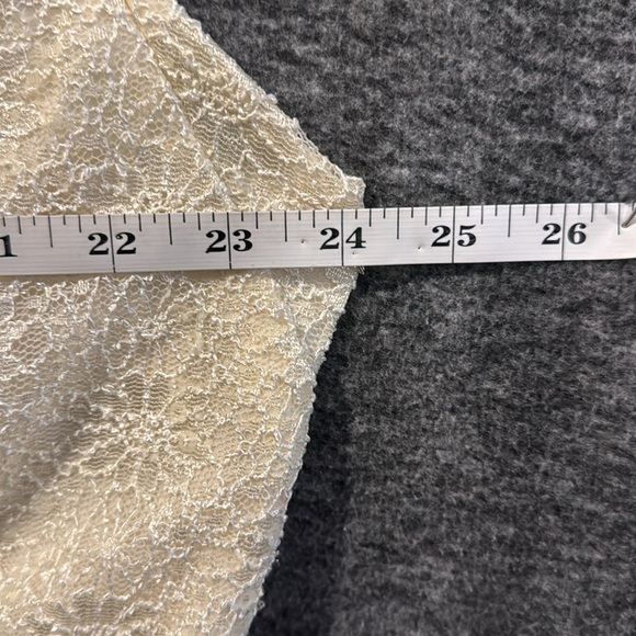 Alex evenings, ivory lace, formal faux wrap plus size top 3X NWT - Picture 11 of 13